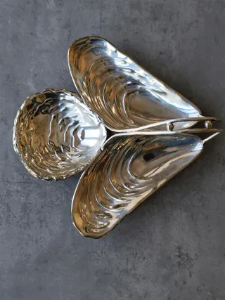 Antipastiera inglese pesce decò EPNS