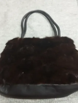 Bolso vintage mujer. .de pieles y  piel y pelo .au
