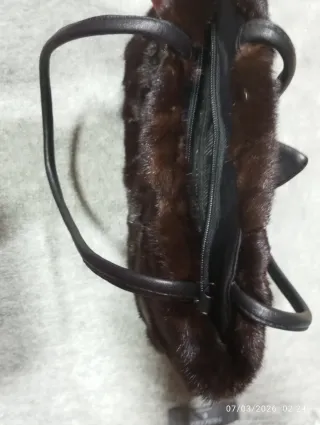 Bolso vintage mujer. .de pieles y  piel y pelo .au