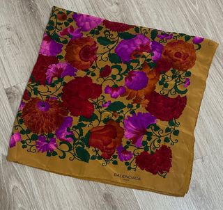 Foulard Balenciaga floreale oro multicolore