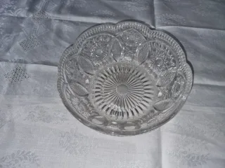 Fruttiera e 6 coppe cristallo anni '70.