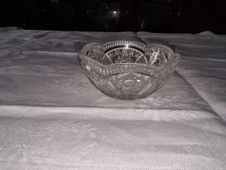 Fruttiera e 6 coppe cristallo anni '70.