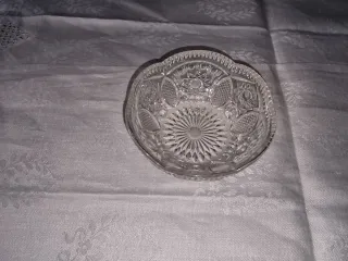 Fruttiera e 6 coppe cristallo anni '70.