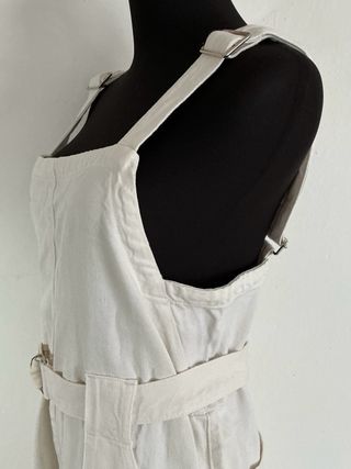 Peto Mango blanco Talla M Tirantes ajustables Mono