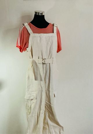 Peto Mango blanco Talla M Tirantes ajustables Mono