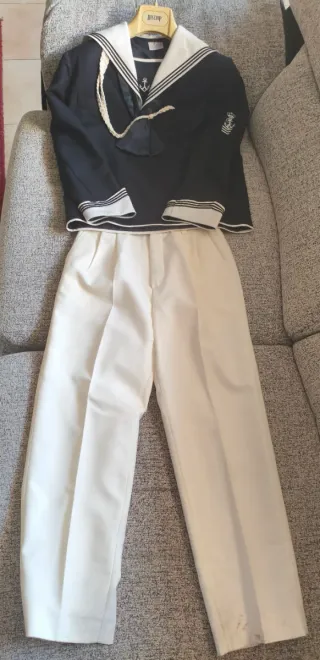 Traje Comunión Marinero Niño Azul marino y Blanco