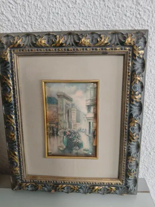 Pareja cuadros estilo París antiguo