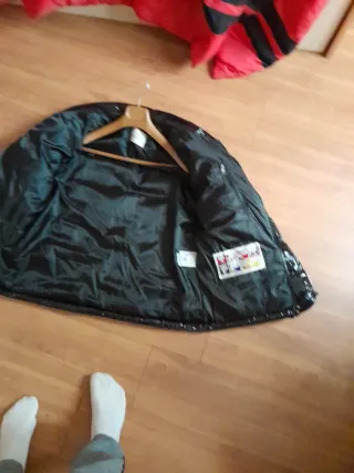 Abrigo Moncler Negro Brillante