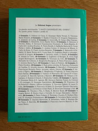 I santi canonizzati del giorno 12 volumi 1991