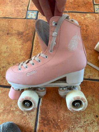 Patines Oxelo Quad Rosas- tamano 35