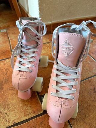 Patines Oxelo Quad Rosas- tamano 35