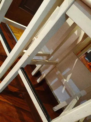 Taburetes Altos Madera Blanco Ikea (3uds)