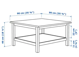 Mesa auxiliar Ikea madera y blanco