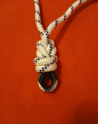 Cabo de anclaje doble con mosquetones seguridad.