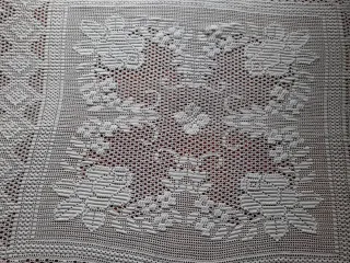 Mantel crochet blanco algodón