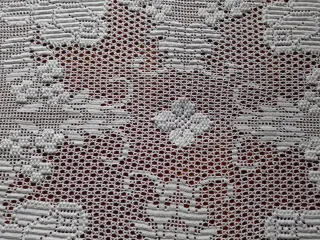 Mantel crochet blanco algodón