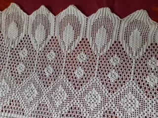Mantel crochet blanco algodón