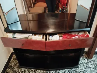 Mueble recibidor con espejo y 2 focos