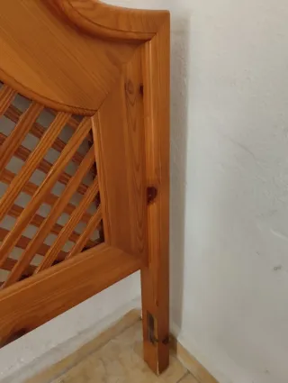 Cabecero de matrimonio madera Provenzal