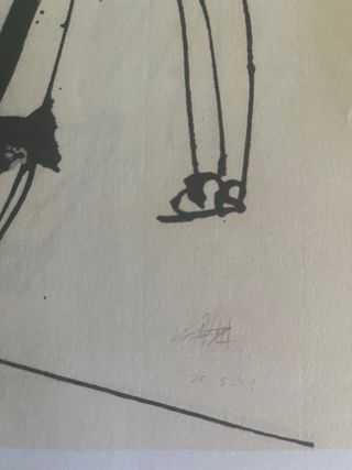 Litografía Antonio Saura