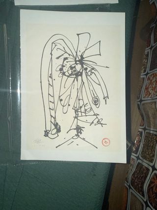 Litografía Antonio Saura