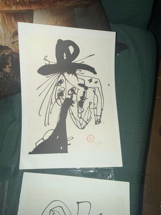 Litografía Antonio Saura