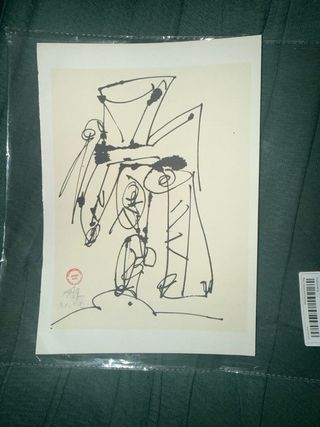 Litografía Antonio Saura