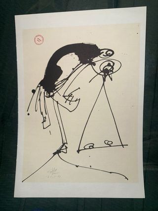 Litografía Antonio Saura