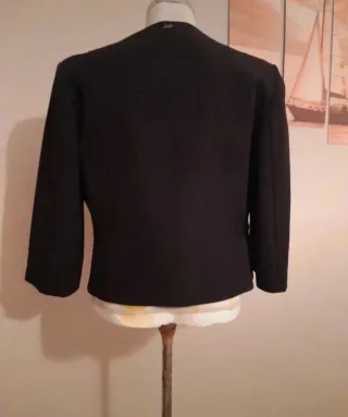 Blazer donna nero zip taglia 46