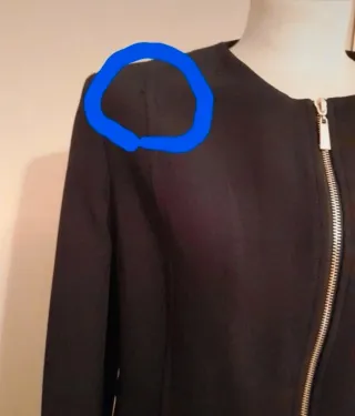 Blazer donna nero zip taglia 46