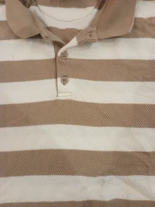 Polo Zara Rayas Beige Talla L