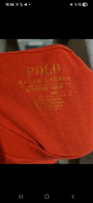 Camiseta Ralph Lauren Talla 10 Años rosa