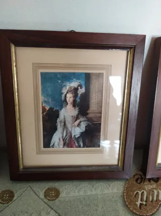 Tre piccoli quadri con cornice in legno