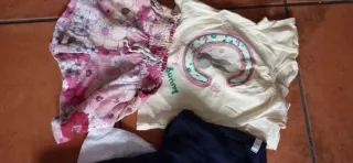 Lote Ropa Niña 4 Prendas talla 3/6 meses