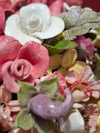 Jarrón floral artesanal de 20 x 15 cm