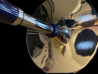 Tavolino bar vintage blu e argento