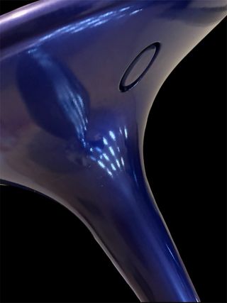 Tavolino bar vintage blu e argento