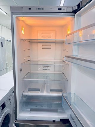 Nevera combi acero inoxidable