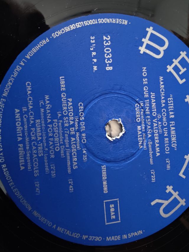 Vinilo Estelar Flamenco Belter 23.033