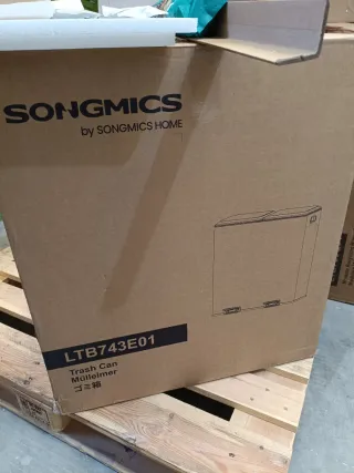 SONGMICS Cubo de Cocina, 2 x 30 L, Papelera Doble