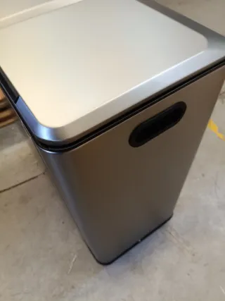 SONGMICS Cubo de Cocina, 2 x 30 L, Papelera Doble