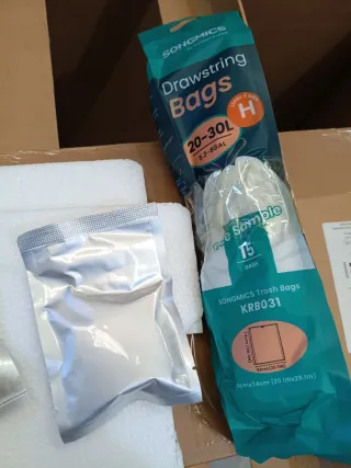 SONGMICS Cubo de Cocina, 2 x 30 L, Papelera Doble