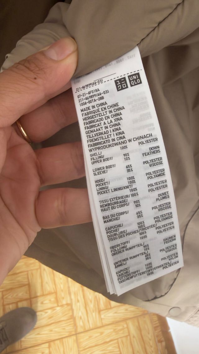 Abrigo Uniqlo Talla L Beige