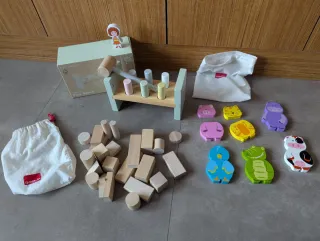 Set di Giocattoli in Legno: Puzzle, Blocchi e Altro