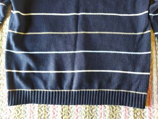 Jersey azul rayas cuello redondo