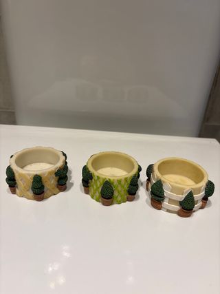 Set 3 Portacandele da Giardino