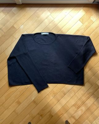 Maglioncino largo cropped nero Martino Midali