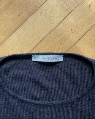 Maglioncino largo cropped nero Martino Midali