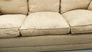 Sofá de 3 plazas en tela beige 2,10m de ancho