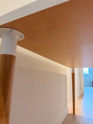 Mesa Escritorio Ikea Blanca Patas Madera